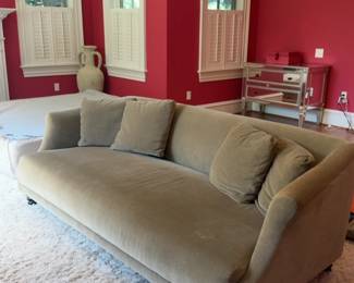 Modern Sloped Arm Velvet Sofa