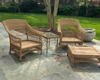Brown Jordan 4-Piece Patio Furniture Set Eastlake in Rattan Color - Price per Set