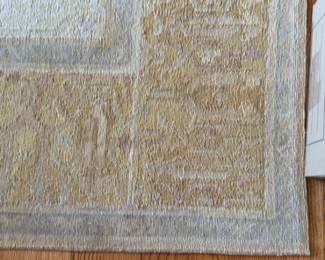 Abstract Textured Grey and White Area Rug