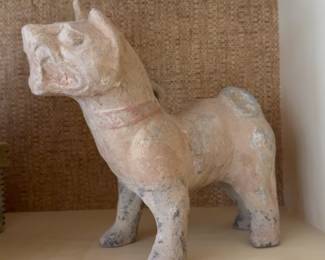 Chinese Han Dynasty Terracotta Tomb Guardian Dog Figurine