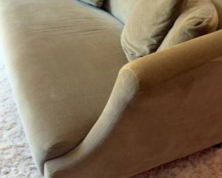Modern Sloped Arm Velvet Sofa
