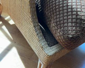 McGuire Furniture St Germain Chair in Cognac with Fabric 