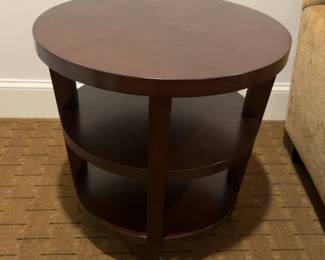 24” Round 3-Tier Espresso Wood End Table - Price per One