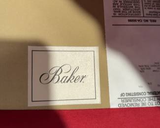 Baker Modern Red Velvet High-Back Wing Chair - Price per One 