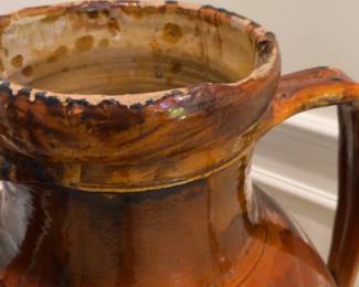 Antique-style Mediterranean Olive Oil Jar, c. 1890 (per previous documentation) - 4ft Tall