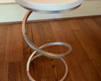 Snall Spiral Metal End Table Gilded Iron - 9 1/2” Diameter - 17” Tall -  Price per One