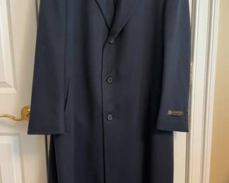 Jacob Sigel Loro Piana Men's Navy Cashmere Overcoat 44R