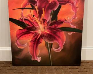 Oriental Lily Floral Oil Painting by Scott Peck 30 x 40