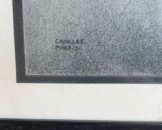 Vintage Charles Morris Etching - Child with Shadow