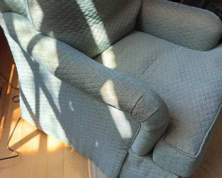 Rist Corporation Balmoral Chair with Matching Ottoman - W35” x D42” x H39”