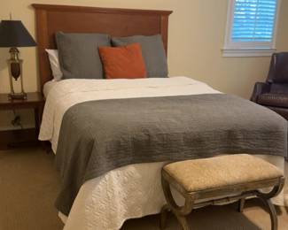 Instamatic Queen Bed Base with Wood Headboard