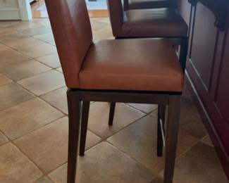 Modern Brown Faux Leather Bar Stool - Price per One
