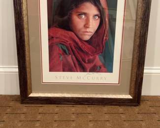 Steve McCurry Signed “Afghan Girl” Framed Photography Print