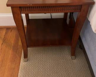 Classic Wooden 20” Square End Table - 22” Tall