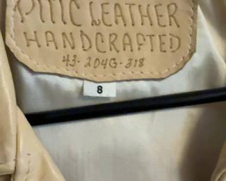 Mealey’s Pitic Leather Handcrafted Western Fringe Beaded Jacket Sz 8