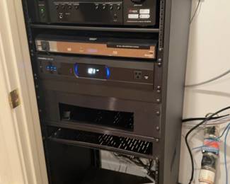 Home Theater System with AV Rack and Power Management