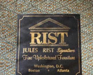 Rist Corporation Balmoral Chair with Matching Ottoman - W35” x D42” x H39”