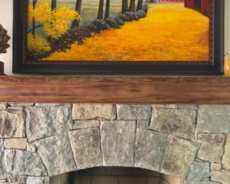 “Through the Woods" Framed Oil Painting by Karen Dupre 30 x 50