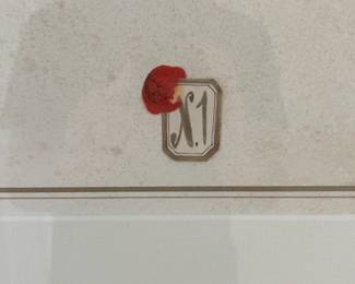 Vintage Style Dragonfly Botanical Illustration Framed Art 25 x 25.5