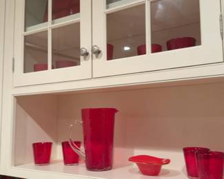 Pottery Barb Red Glass Glassware and Decor - Priced Separately - See Price List