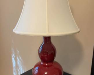 Kellogg Collection Gourd Table Lamp in Oxblood - 31” Tall - Price per Lamp
