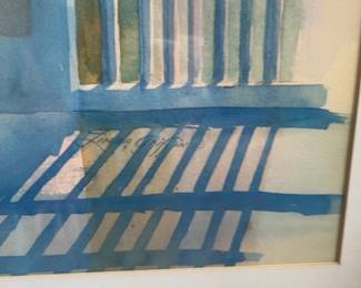 Framed Linda Griffin Floral Garden Watercolor Print