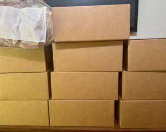 These are boxes of bedding that will be open at the sale