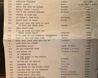 Regina music box disc inventory