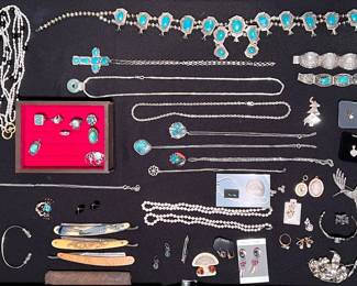 Gold, sterling silver, gems