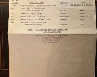 Regina music box disc inventory p. 2