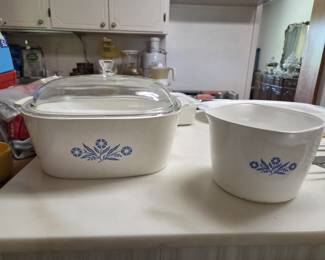 Vintage Blue Cornflower Corningware 