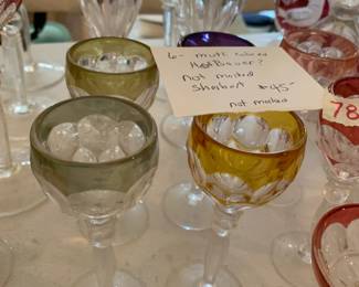 #78 6 Multi color Hofbraur 5 inch sherbert not marked $45.00