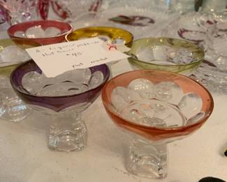 #79 6 multi color Hofbrau2 3/4 glasses $45.00