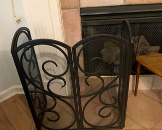 #11 Black metal fireplace screen 48" wide x 30" tall $30.00