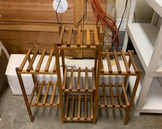 #41 Wood plant stand 7 shelves 29x9x28" $30.00