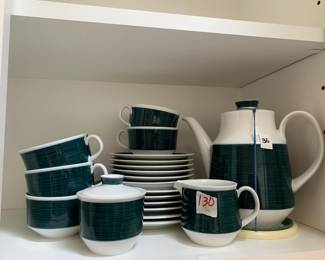 #130 Arzburg Germany Set of China w/Teacups, Sugar and Creamer w/Teapot $30.00