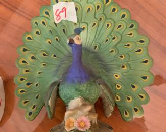 #89 Lefton pecock statue 7 inch tall $25.00