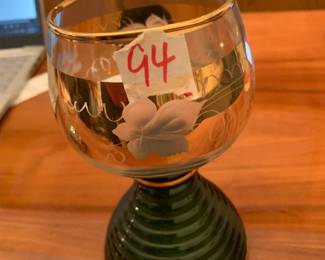 #93 VTG musical wine glass reuge swiss movement 7 inch tall $20.00