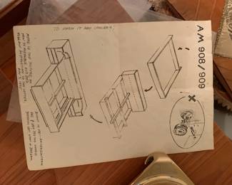 #1 Kaiserslautern mid century King size platform bed w 2 built in end tables.82- 124x89x29 $800.00