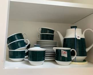 #130 Arzburg Germany Set of China w/Teacups, Sugar and Creamer w/Teapot $30.00