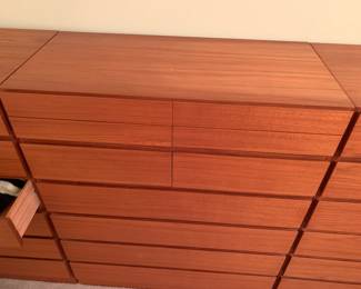 #4 Kaiserslautern mid century chest of drawer Med 8 drawer chest 36x18x43 $300.00