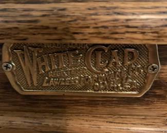 #20 White clad oak endtable w 1 drawer and 1 door 21x19x25" $75.00