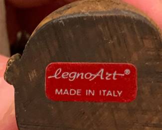 #90 6 monks legno Art made in Italy on wall $35.00