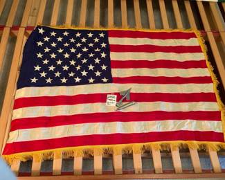 #120 Fringe Flay w/chrome Army Spear & Tapered Ferrule - Approx 50x35 - 3 pc $70.00