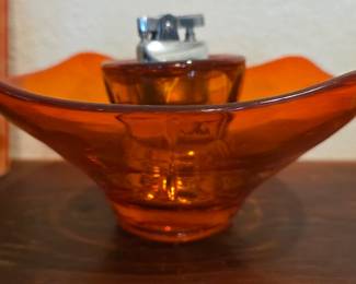 viking glass lighter and dish