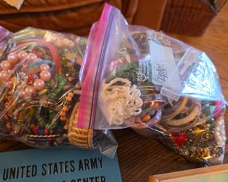 bags of jewelry, and we also have jars of jewelry again!