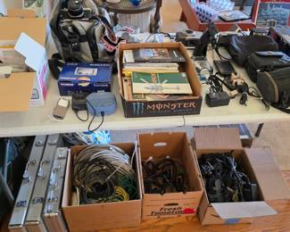 cameras, wires, all kinds of electronics