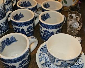 Variety of blue & white