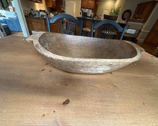 Large antique dough bowl