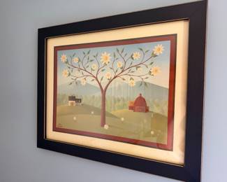 JD Logan, wood framed measuring 20.25” x 16”